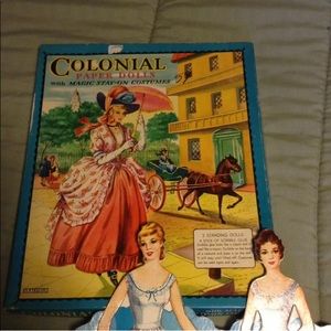 Vintage Saalfield Colonial Paper Dolls Uncut